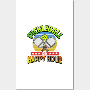 Pickleball Gifts Pickleball is my Happy hour Posters and Art